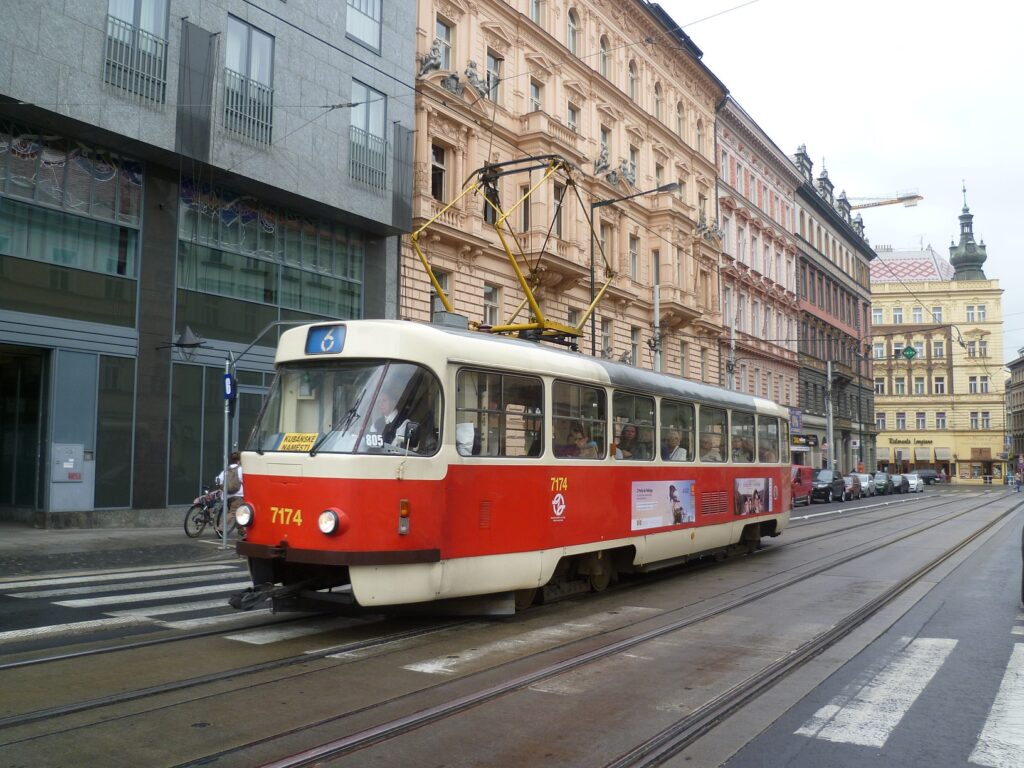 4280 - linka 6 Masarykovo nádraží DPP Tatra T3SUCS 7174