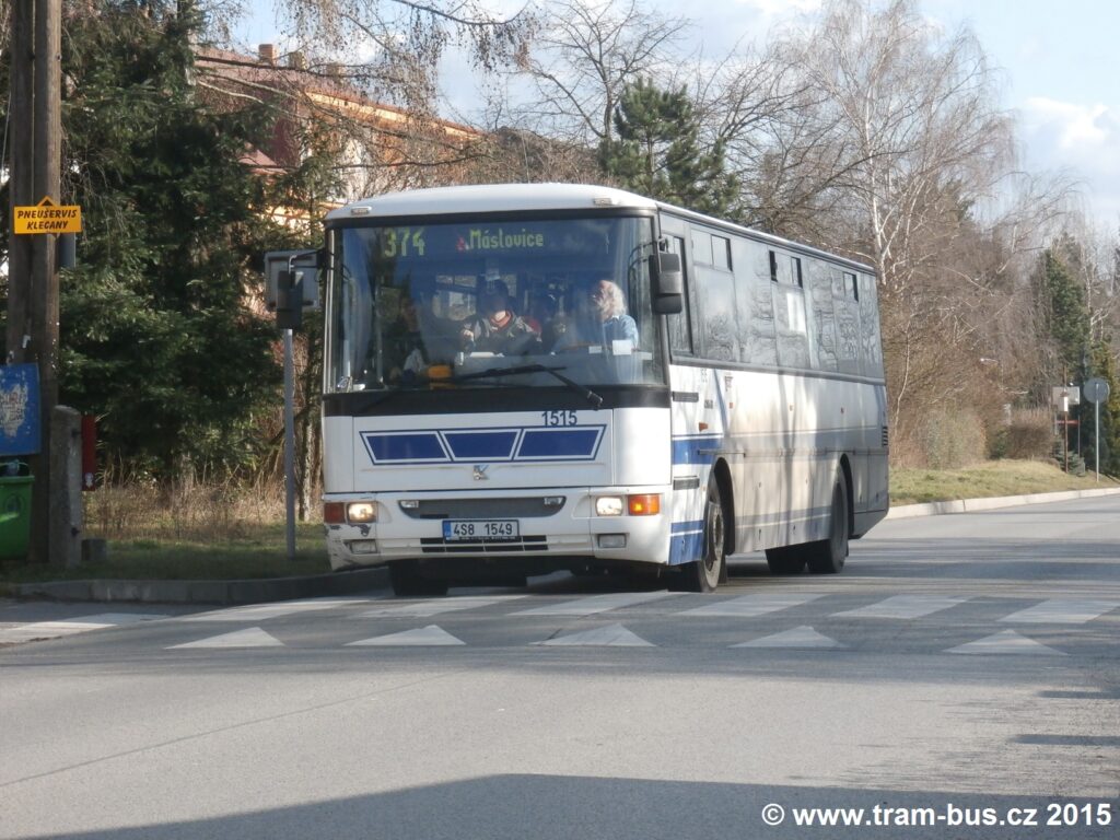 3215 - linka 374 DPP Klecany,,u hřbitova ČSAD SČ Karosa C 954 1515