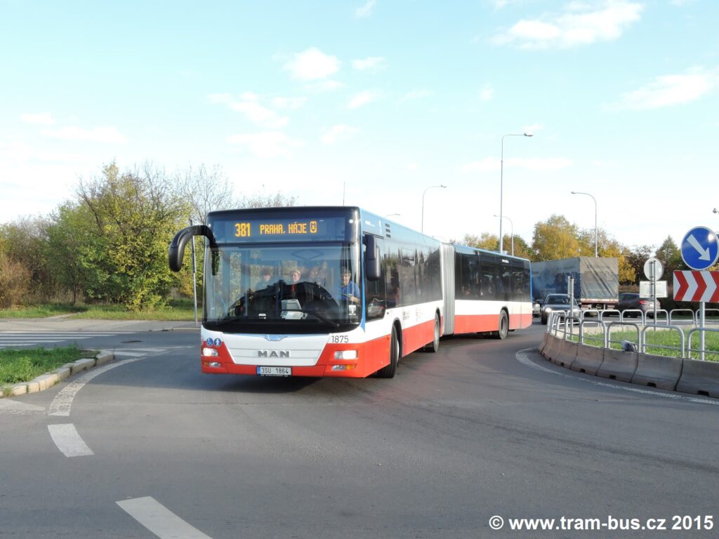 4781 - linka 381 Jižní Město ČSAD Polkost MAN Lion´s City G 1875